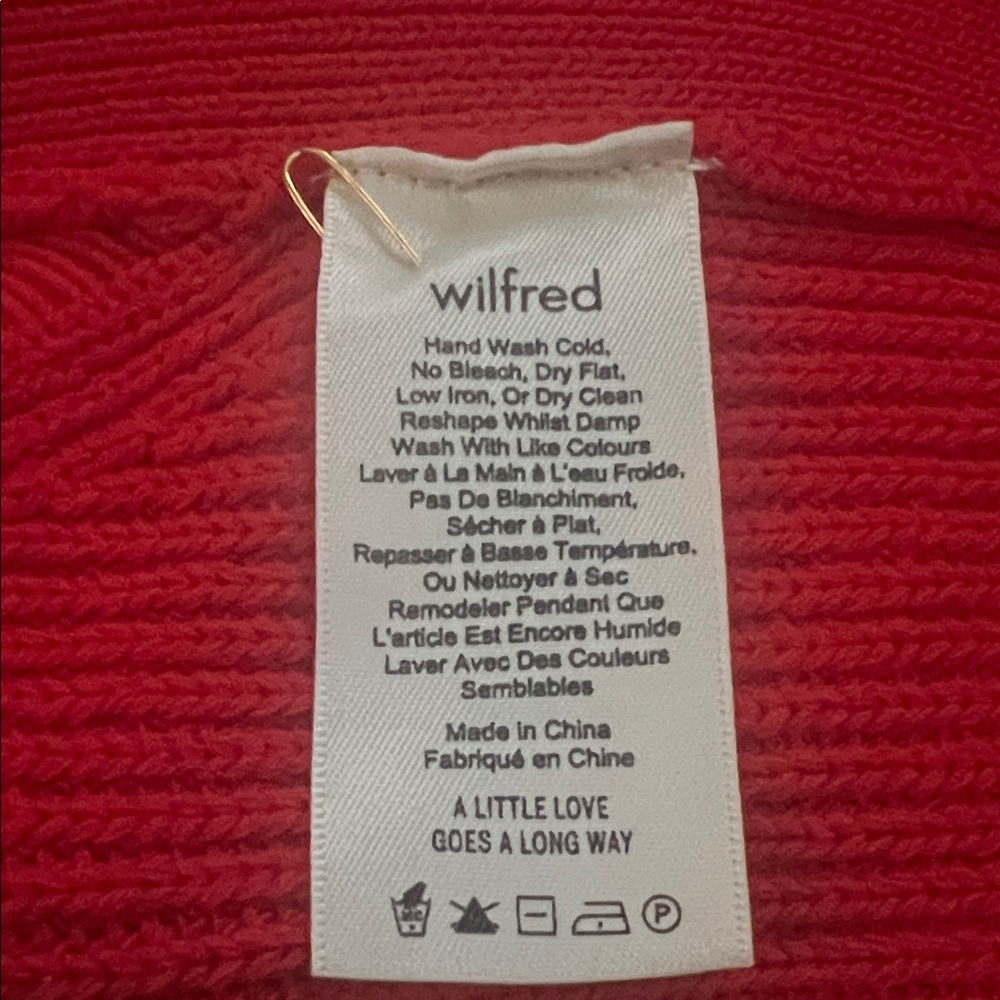 Wilfred Red Sleeveless Knit Top S - Picture 4 of 6